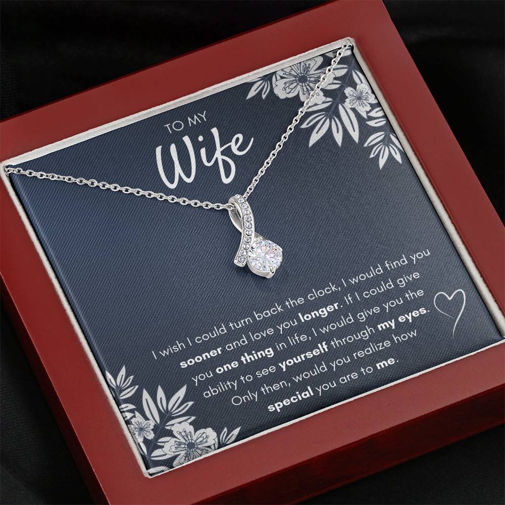 TO MY WIFE "FIND YOU SOONER" ALLURING BEAUTY NECKLACE GIFT SET - ON CLOUD NINE GIFTS