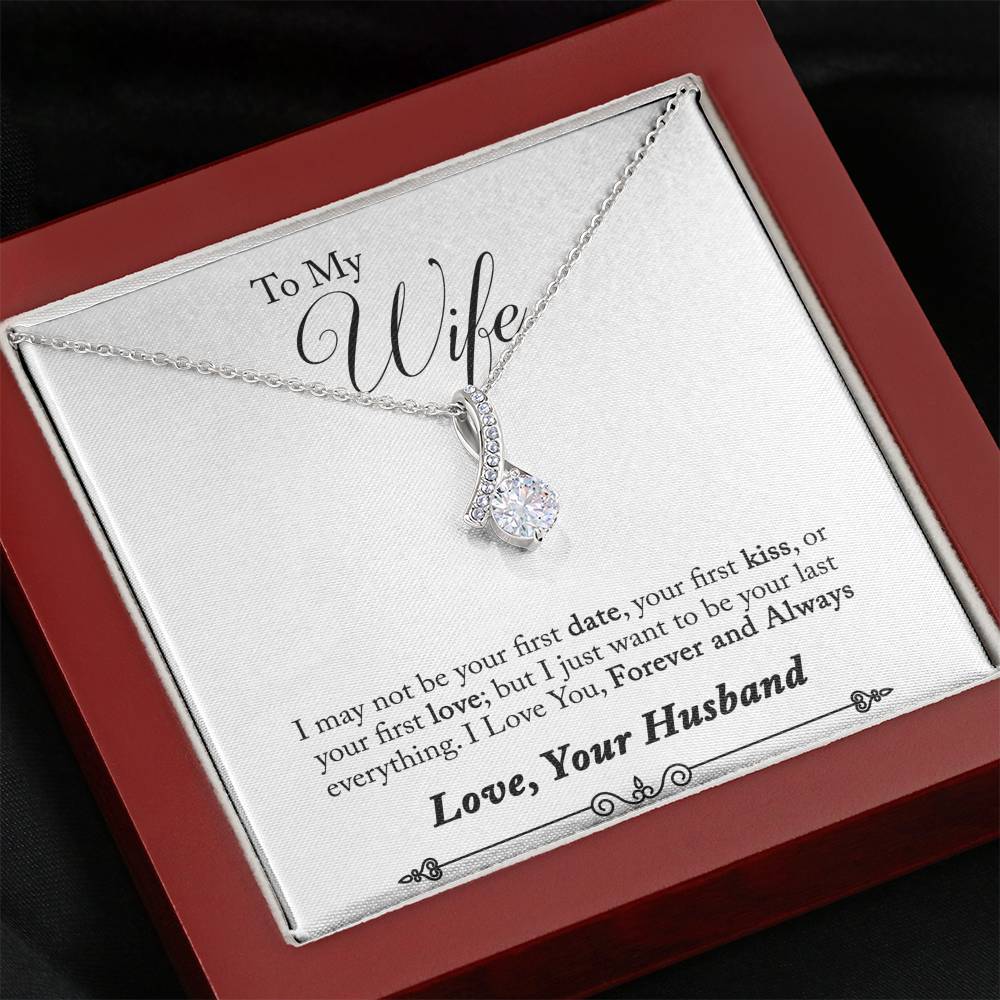 TO MY WIFE "LAST EVERYTHING - SO" ALLURING BEAUTY NECKLACE GIFT SET - ON CLOUD NINE GIFTS