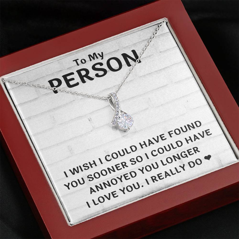TO MY PERSON "FOUND YOU SOONER" ALLURING BEAUTY NECKLACE GIFT SET - ON CLOUD NINE GIFTS