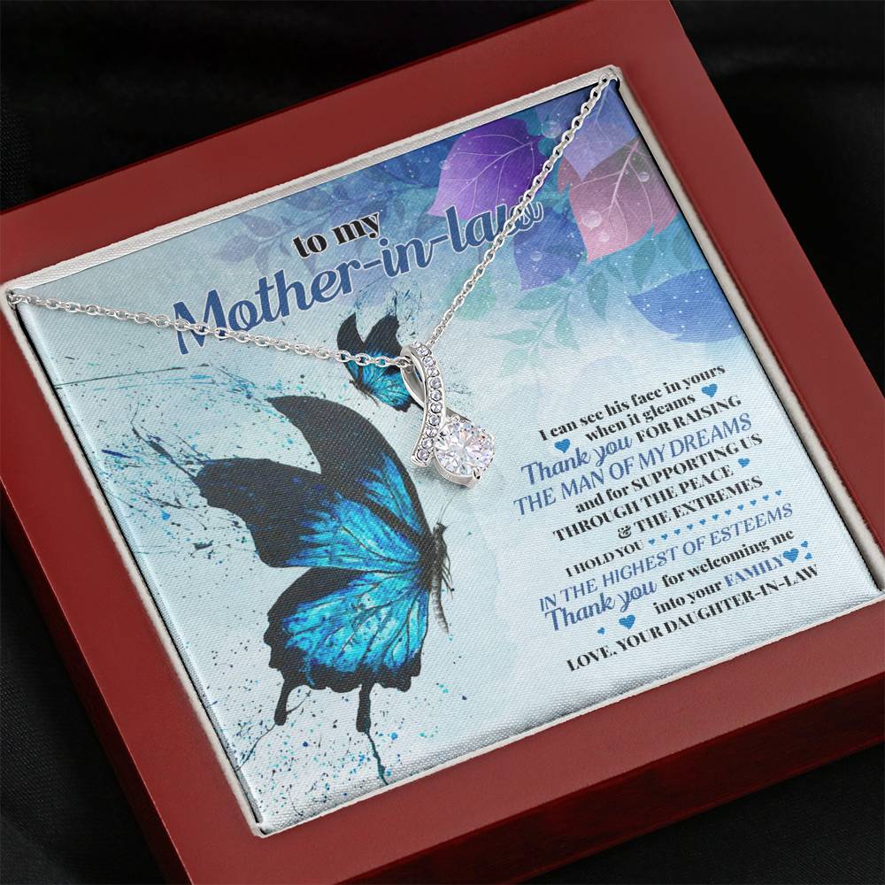 TO MY MOTHER IN LAW "ESTEEMS" ALLURING BEAUTY NECKLACE GIFT SET - ON CLOUD NINE GIFTS