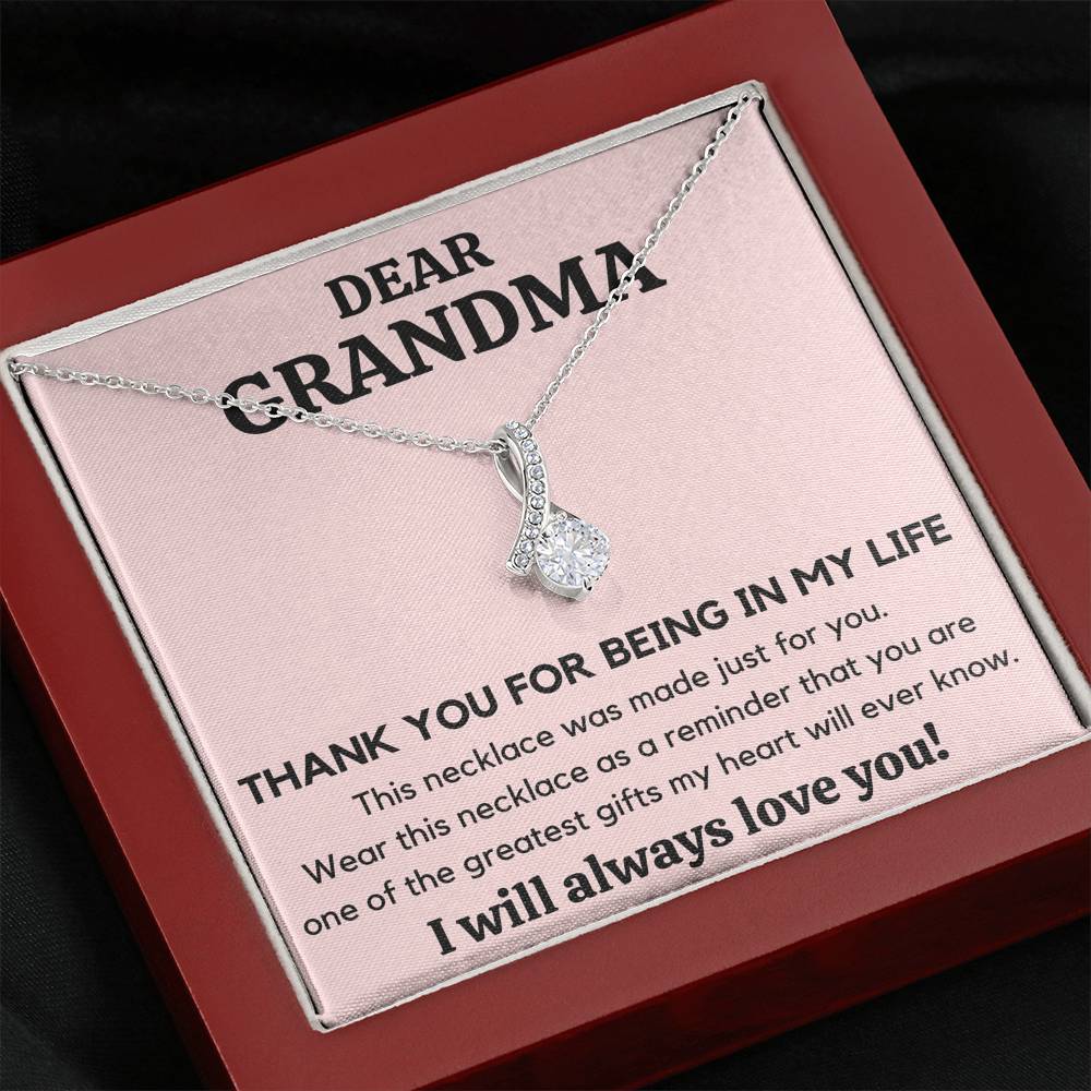 DEAR GRANDMA MY LIFE ALLURING BEAUTY NECKLACE GIFT SET - ON CLOUD NINE GIFTS