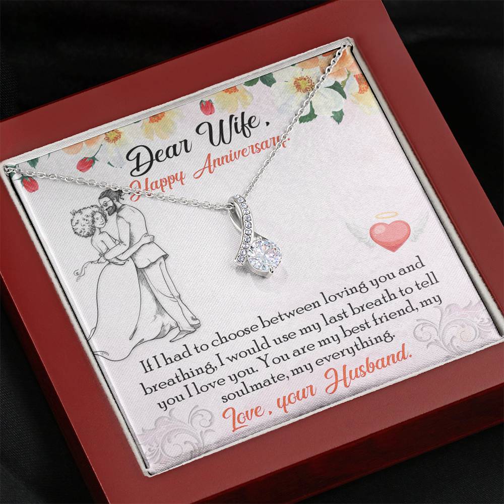 DEAR WIFE "BREATHING" ALLURING BEAUTY NECKLACE ANNIVERSARY GIFT SET - ON CLOUD NINE GIFTS