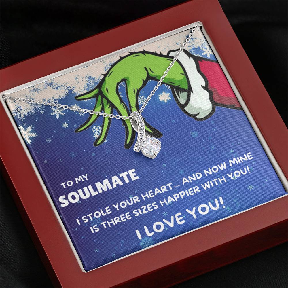 TO MY SOULMATE "THREE SIZES HAPPIER" ALLURING BEAUTY NECKLACE GIFT SET - ON CLOUD NINE GIFTS