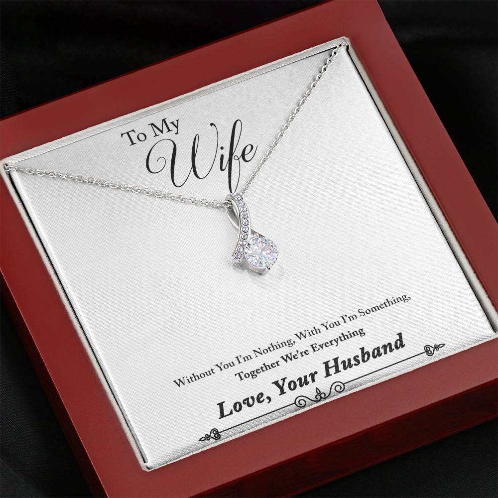 TO MY WIFE "EVERYTHING - SO" ALLURING BEAUTY NECKLACE GIFT SET - ON CLOUD NINE GIFTS