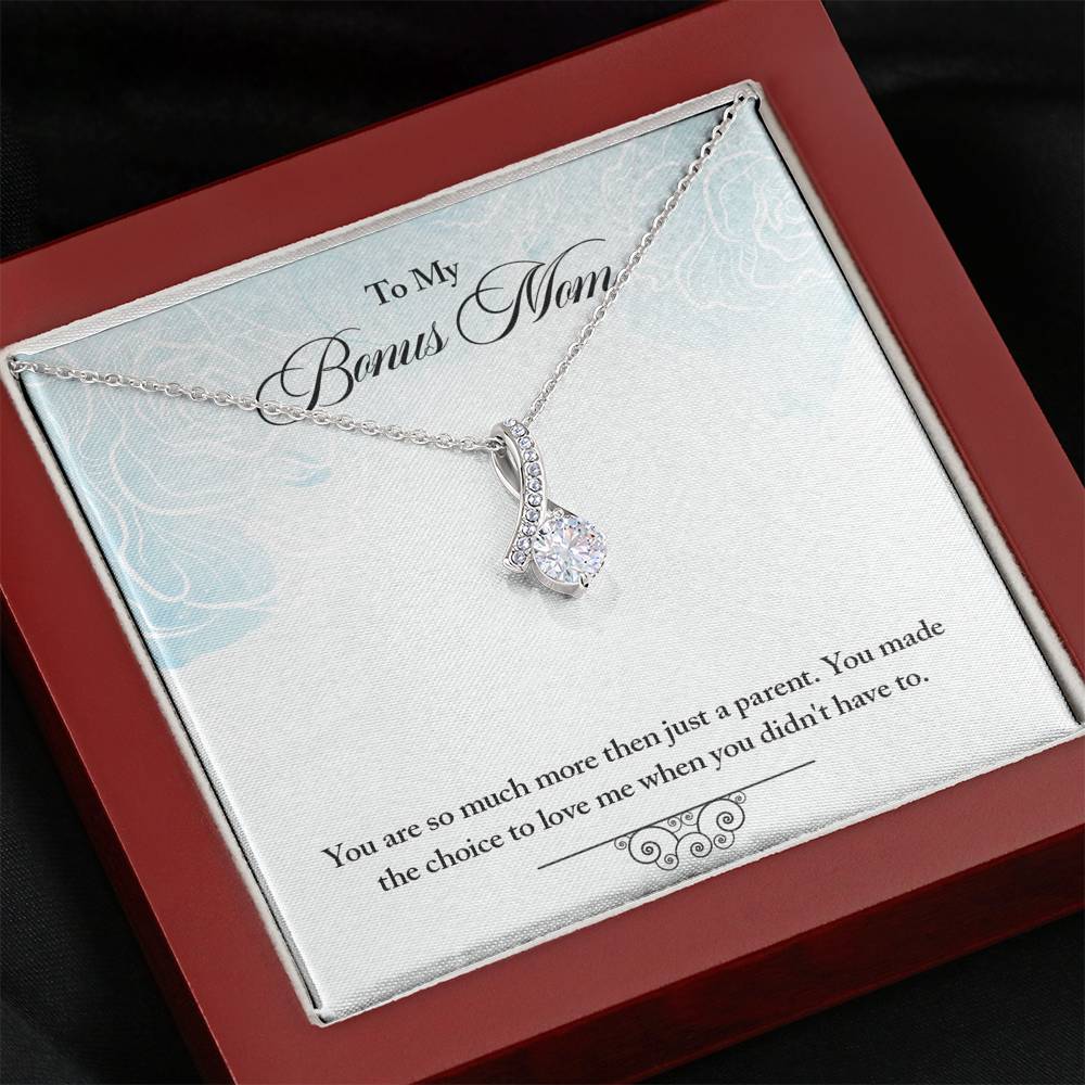 TO MY BONUS MOM "CHOICE-SO" ALLURING BEAUTY NECKLACE GIFT SET - ON CLOUD NINE GIFTS