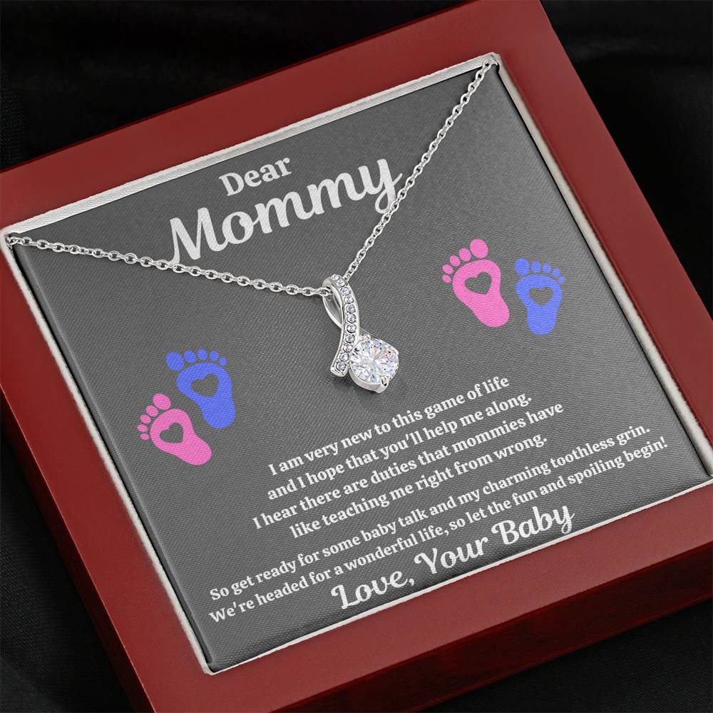 DEAR MOMMY "SPOILING HEART-FEET" ALLURING BEAUTY NECKLACE GIFT SET - ON CLOUD NINE GIFTS
