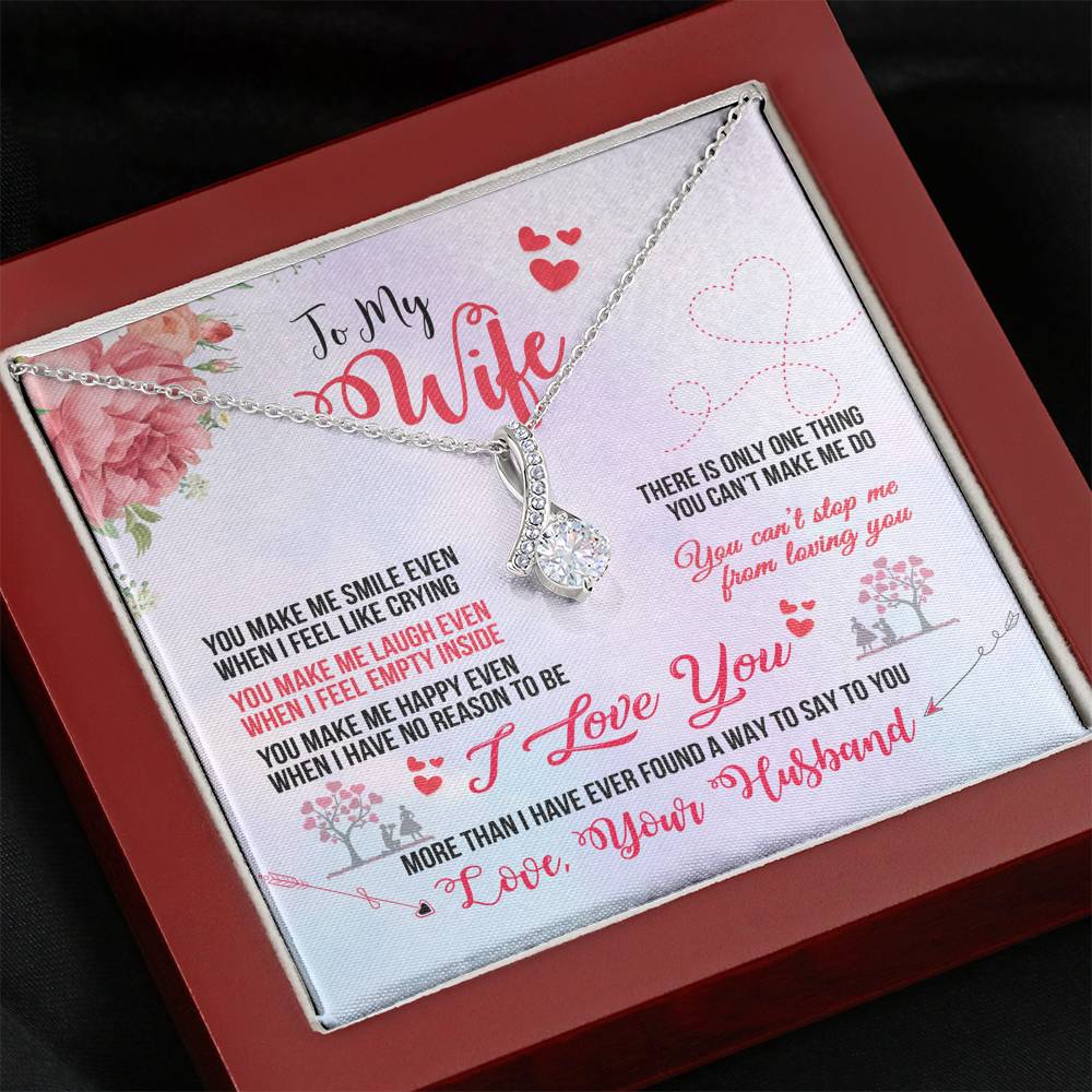 TO MY WIFE "EVEN WHEN" ALLURING BEAUTY NECKLACE GIFT SET - ON CLOUD NINE GIFTS