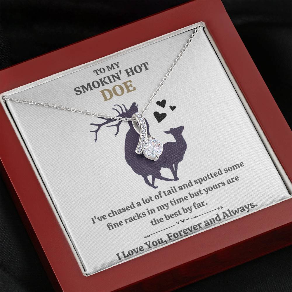 TO MY SMOKIN HOT DOE "TAIL - GOLDEN" ALLURING BEAUTY NECKLACE GIFT SET - ON CLOUD NINE GIFTS