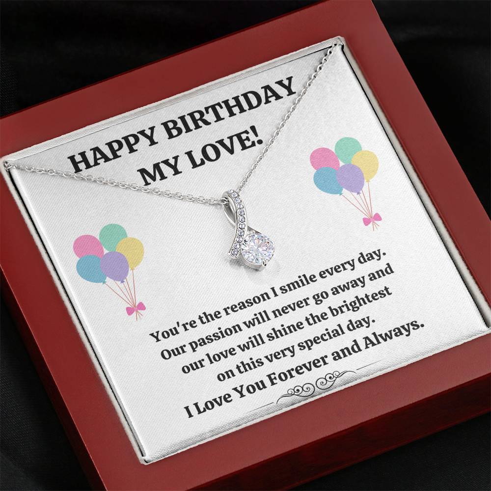 TO MY LOVE "REASON I SMILE" ALLURING BEAUTY NECKLACE BIRTHDAY GIFT SET - ON CLOUD NINE GIFTS