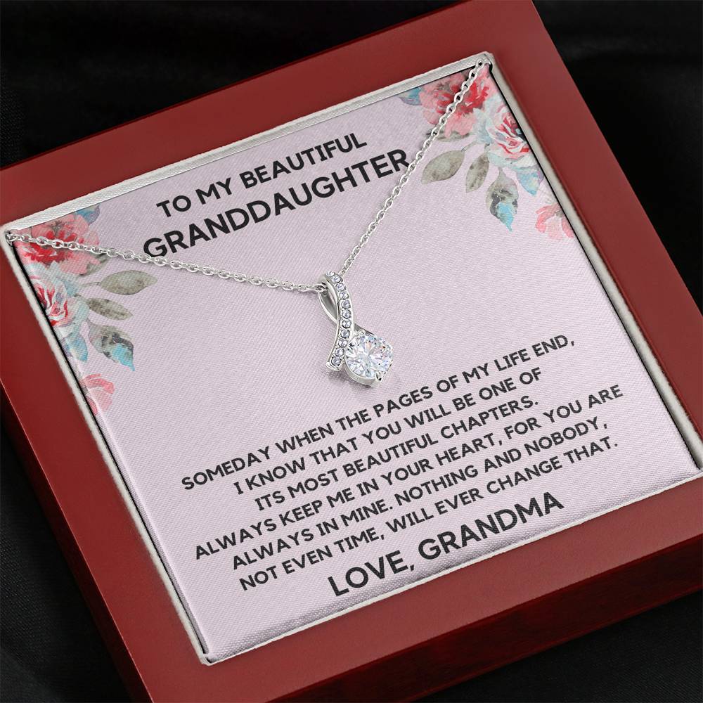 TO MY BEAUTIFUL GRANDDAUGHTER FROM GRANDMA CHAPTERS FLOWERS ALLURING BEAUTY NECKLACE GIFT SET - ON CLOUD NINE GIFTS