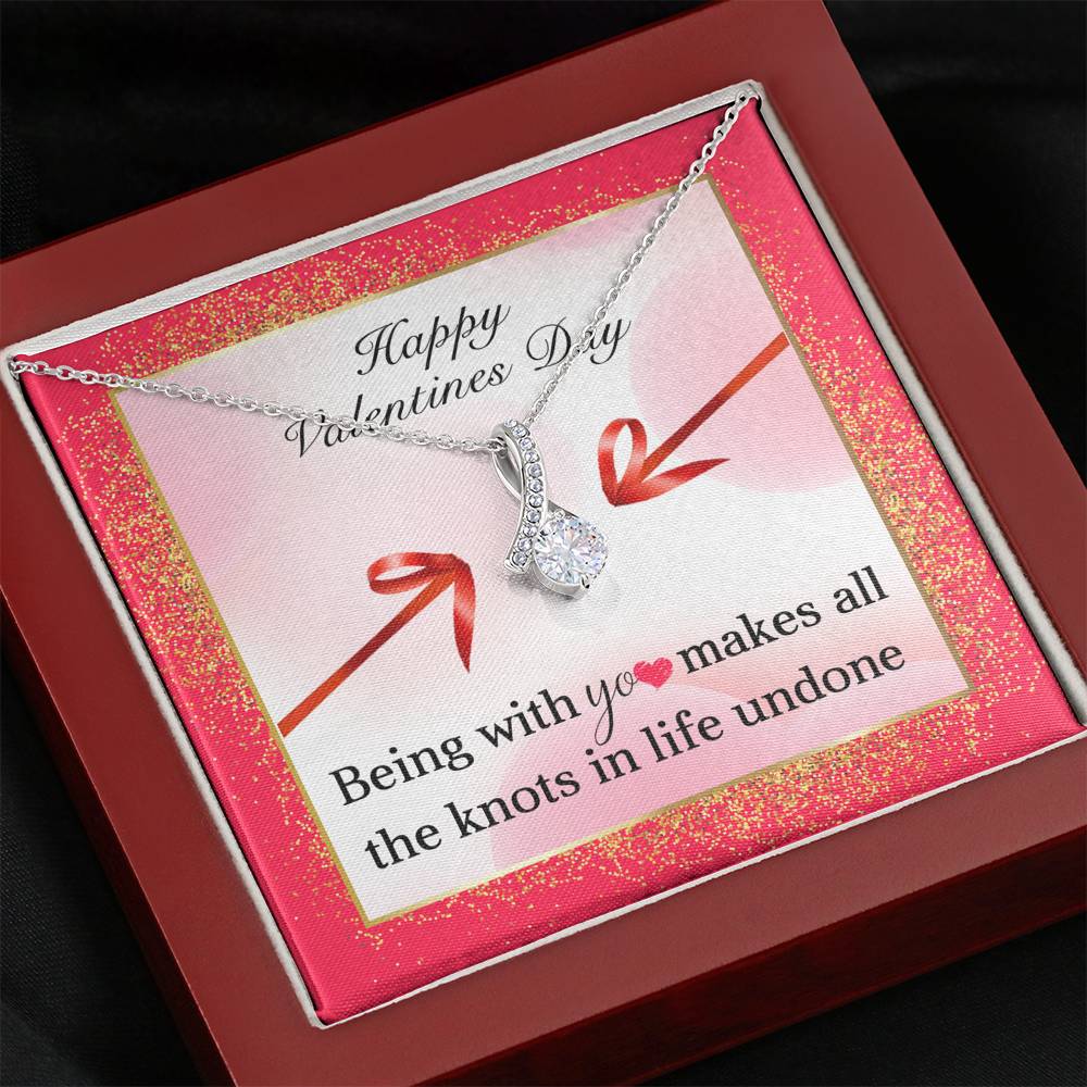TO MY LOVE "KNOTS" ALLURING BEAUTY NECKLACE VALENTINES DAY GIFT SET - ON CLOUD NINE GIFTS