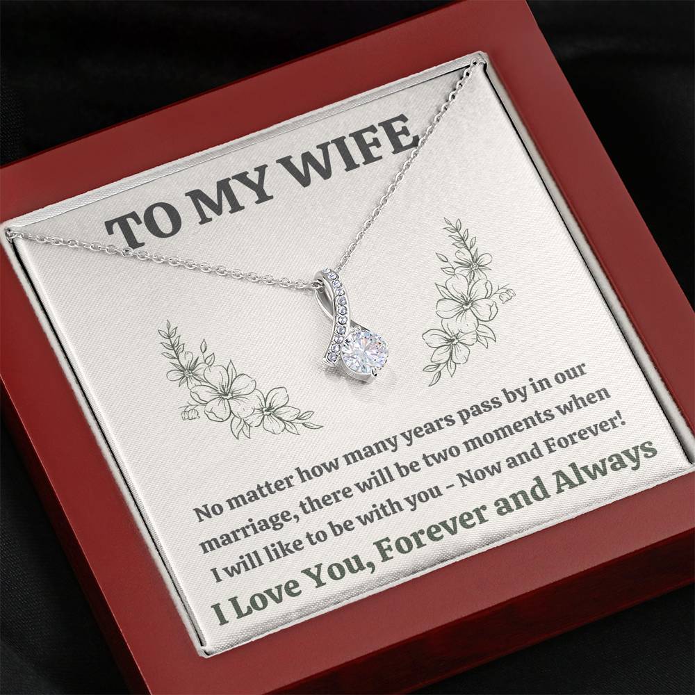TO MY WIFE "MOMENTS" ALLURING BEAUTY NECKLACE GIFT SET - ON CLOUD NINE GIFTS