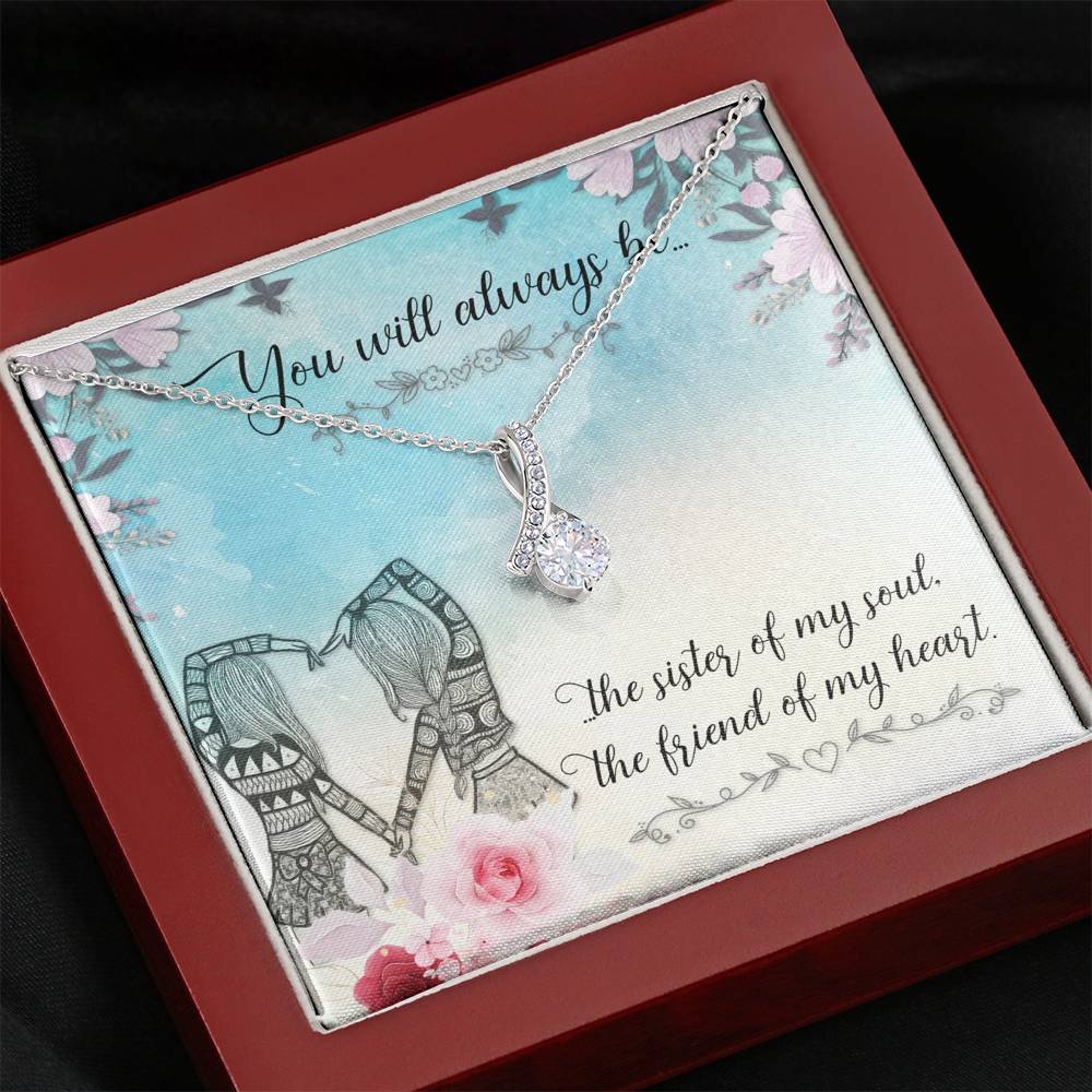 TO MY BEST FRIEND "SISTER OF MY SOUL" ALLURING BEAUTY NECKLACE GIFT SET - ON CLOUD NINE GIFTS