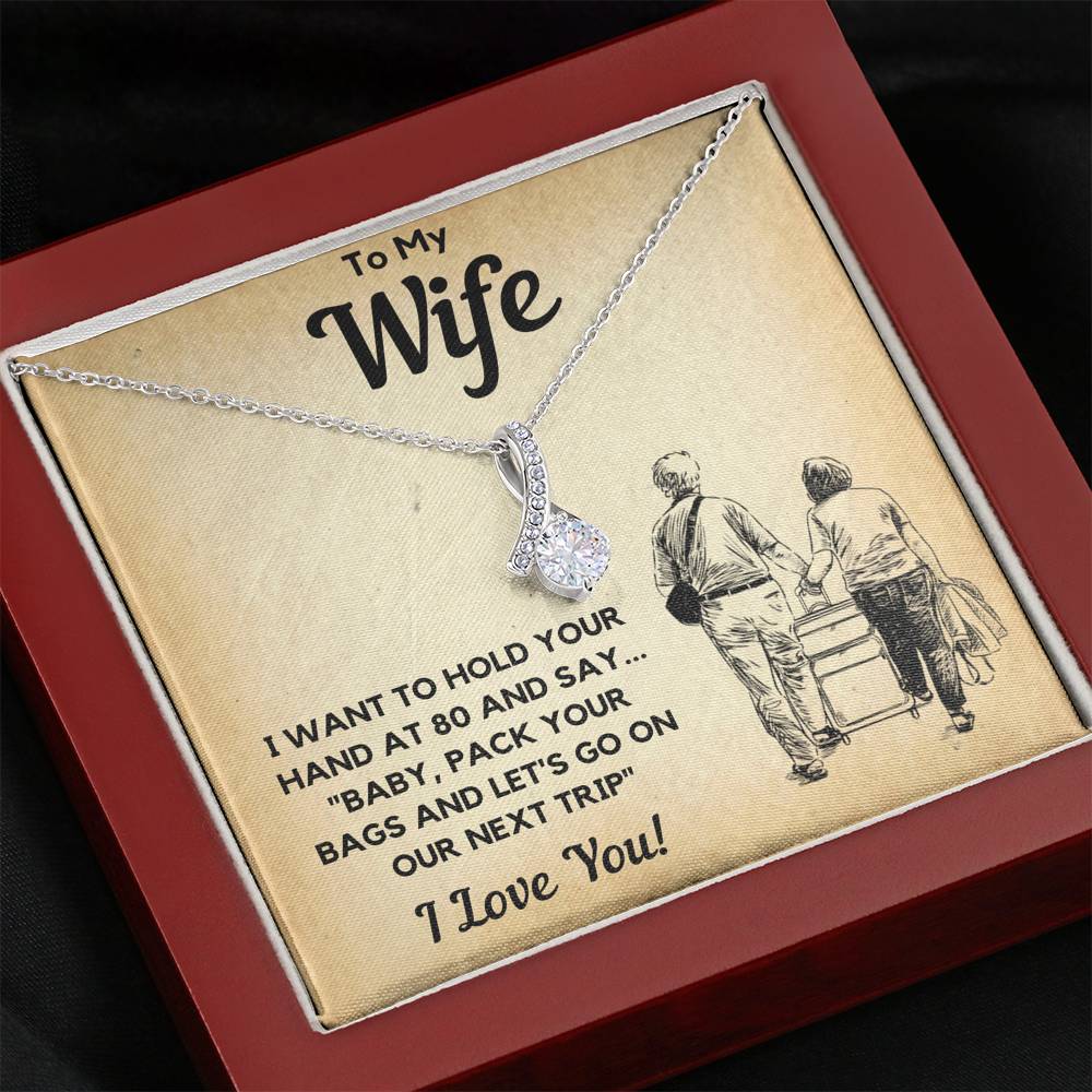 TO MY WIFE BAGS ALLURING BEAUTY NECKLACE GIFT SET - ON CLOUD NINE GIFTS