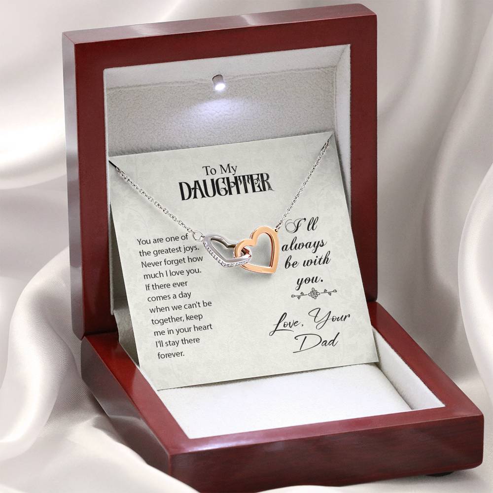 TO MY DAUGHTER "GREATEST JOYS" INTERLOCKING HEARTS NECKLACE GIFT SET - ON CLOUD NINE GIFTS