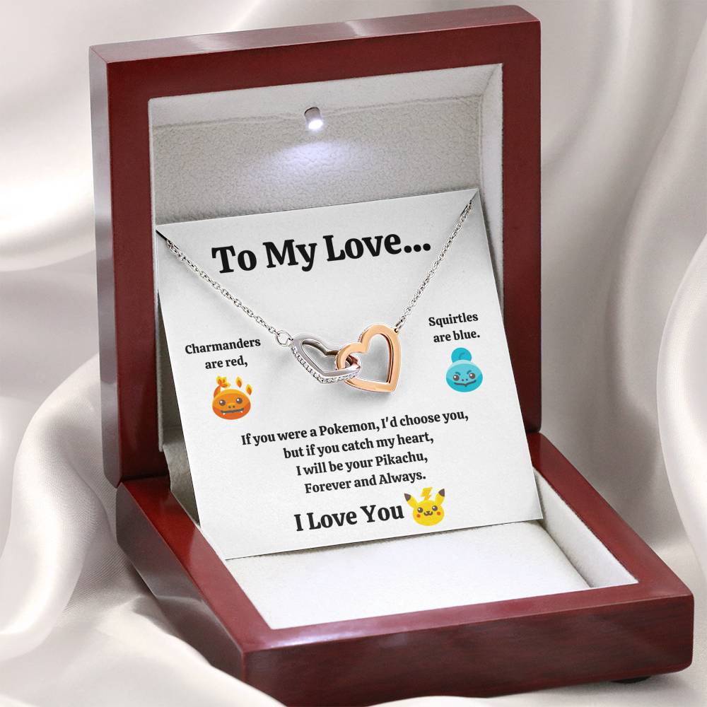 TO MY LOVE "CATCH MY HEART" INTERLOCKING HEARTS NECKLACE GIFT SET - ON CLOUD NINE GIFTS
