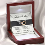 TO MY UNBIOLOGICAL SISTER "TANGLED" INTERLOCKING HEARTS NECKLACE GIFT SET - ON CLOUD NINE GIFTS