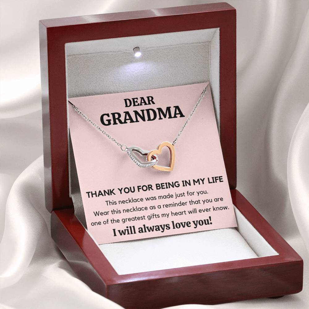 DEAR GRANDMA MY LIFE INTERLOCKING NECKLACE GIFT SET - ON CLOUD NINE GIFTS