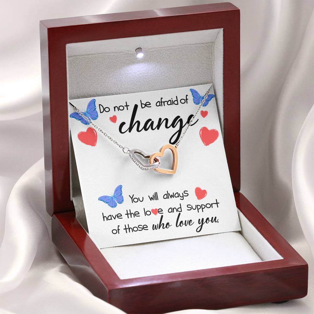 LOVE AND SUPPORT INTERLOCKING HEARTS NECKLACE GIFT SET - ON CLOUD NINE GIFTS
