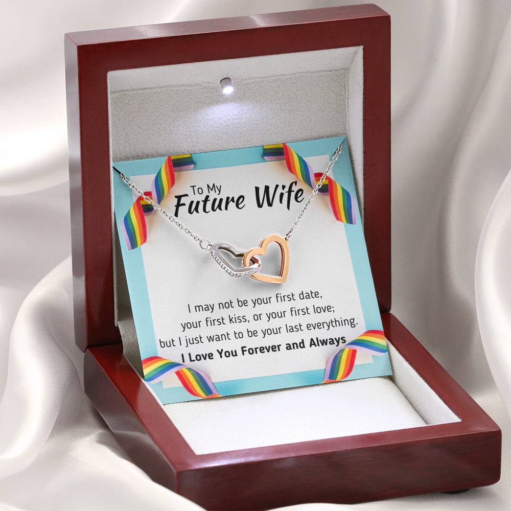 TO MY FUTURE WIFE LGBT INTERLOCKING NECKLACE GIFT SET - ON CLOUD NINE GIFTS