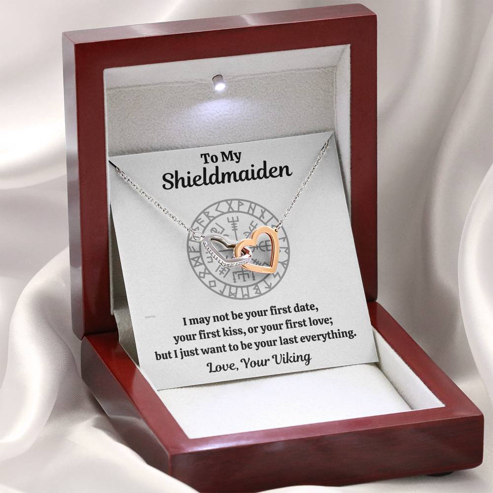 TO MY SHIELDMAIDEN "LAST EVERYTHING" INTERLOCKING HEARTS HEARTS NECKLACE GIFT SET - ON CLOUD NINE GIFTS