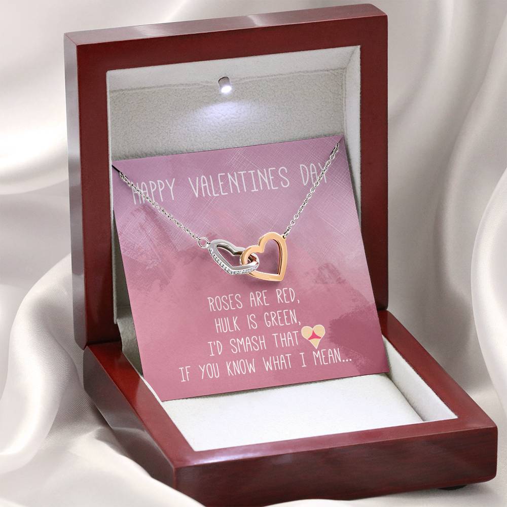 TO MY LOVE "BUTT" INTERLOCKING HEARTS NECKLACE VALENTINES DAY GIFT SET - ON CLOUD NINE GIFTS