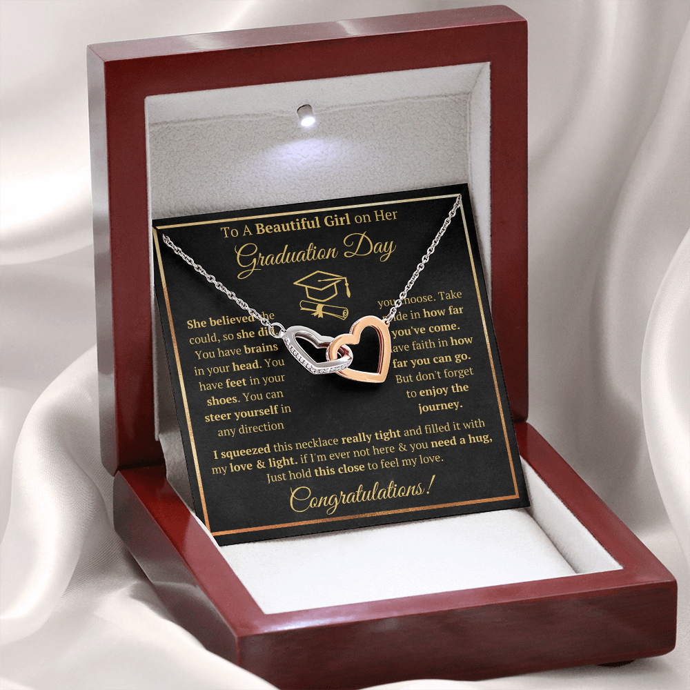 Graduation Gifts For Her 2022 College Graduation Necklace For My daughter Granddaughter Jewelry Pendant with Message Card and Gift Box - ON CLOUD NINE GIFTS