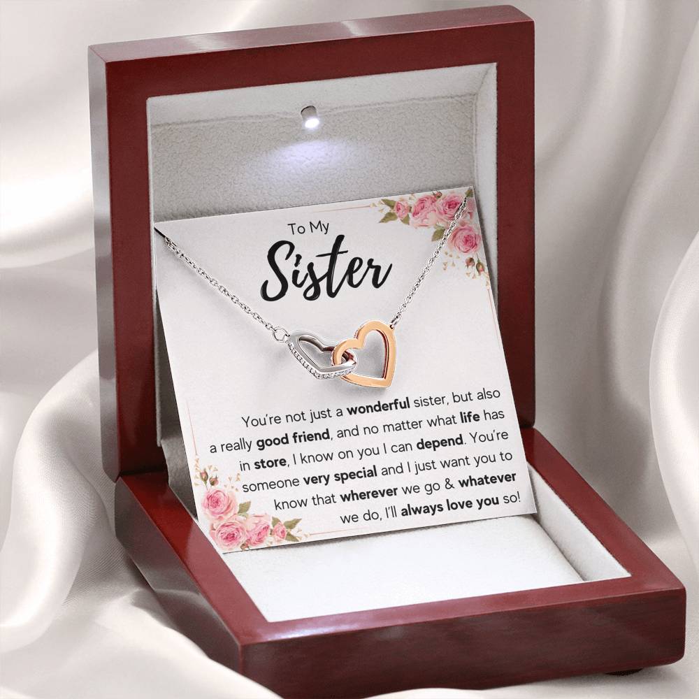 TO MY SISTER LOVE YOU SO INTERLOCKING NECKLACE GIFT SET - ON CLOUD NINE GIFTS