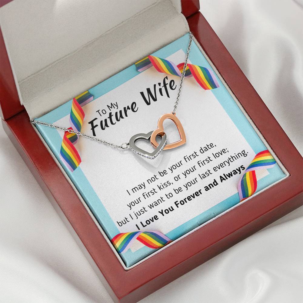 TO MY FUTURE WIFE LGBT INTERLOCKING NECKLACE GIFT SET - ON CLOUD NINE GIFTS