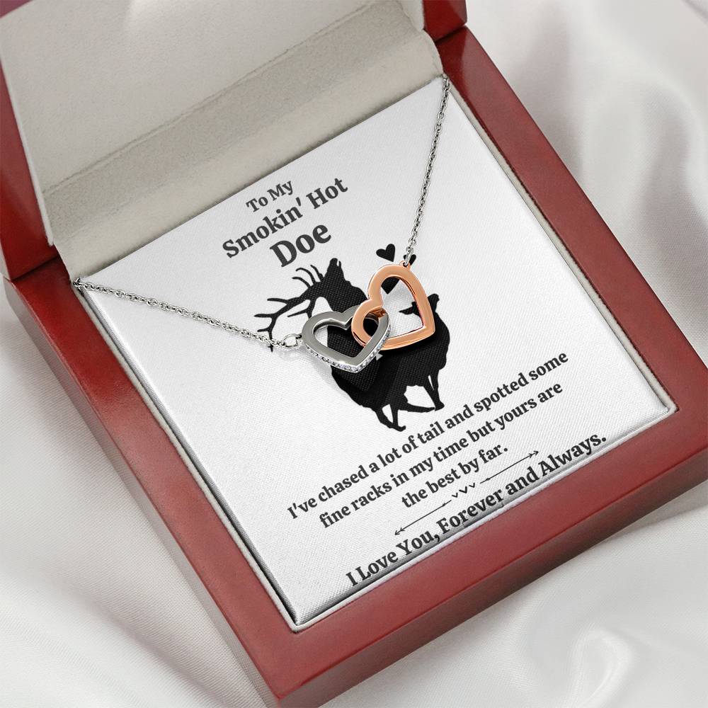 TO MY SMOKIN' HOT DOE "TAIL" INTERLOCKING NECKLACE GIFT SET - ON CLOUD NINE GIFTS