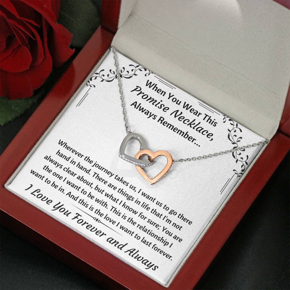 TO MY LOVE "PROMISE NECKLACE" INTERLOCKING HEARTS NECKLACE GIFT SET - ON CLOUD NINE GIFTS