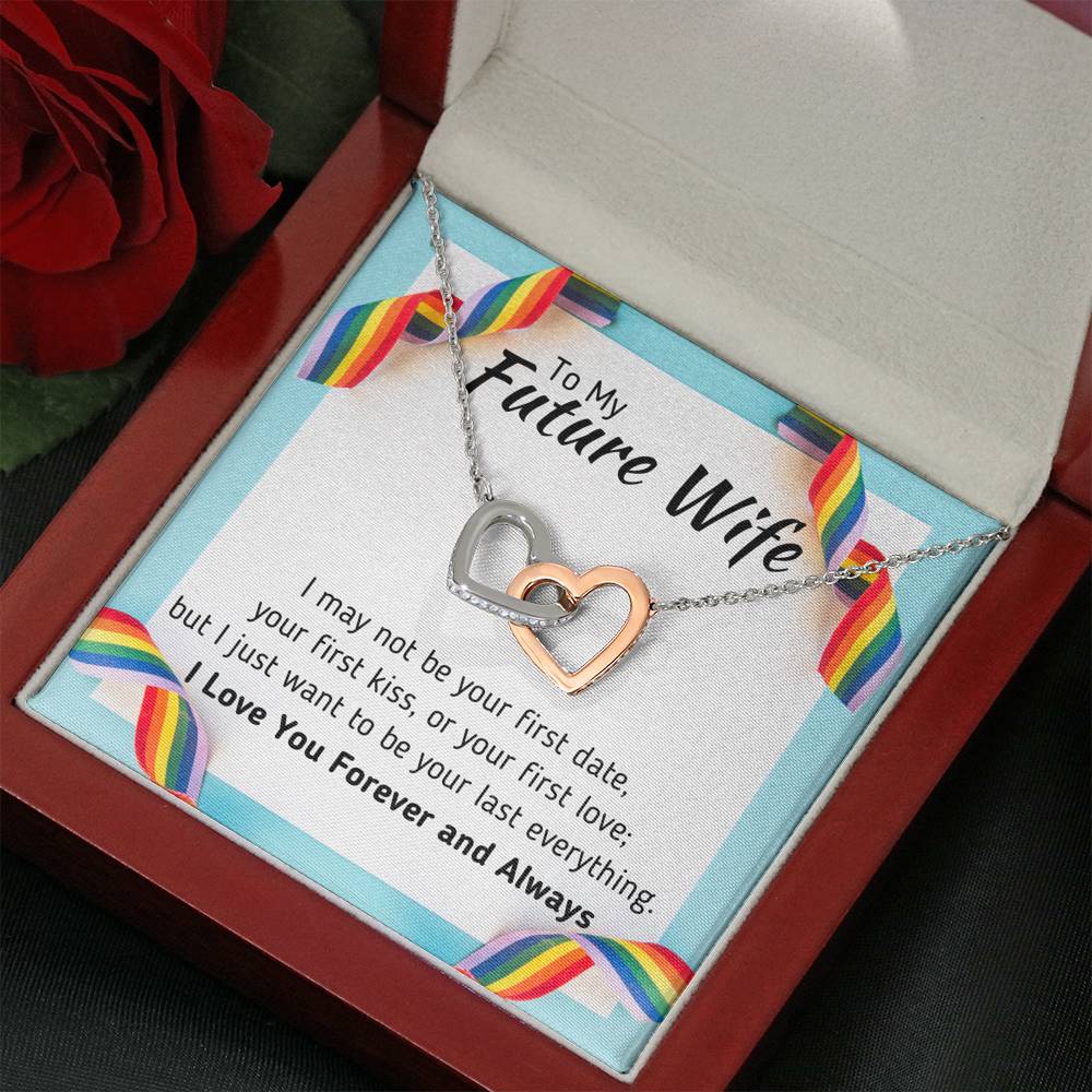 TO MY FUTURE WIFE LGBT INTERLOCKING NECKLACE GIFT SET - ON CLOUD NINE GIFTS