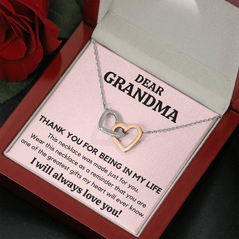 DEAR GRANDMA MY LIFE INTERLOCKING NECKLACE GIFT SET - ON CLOUD NINE GIFTS