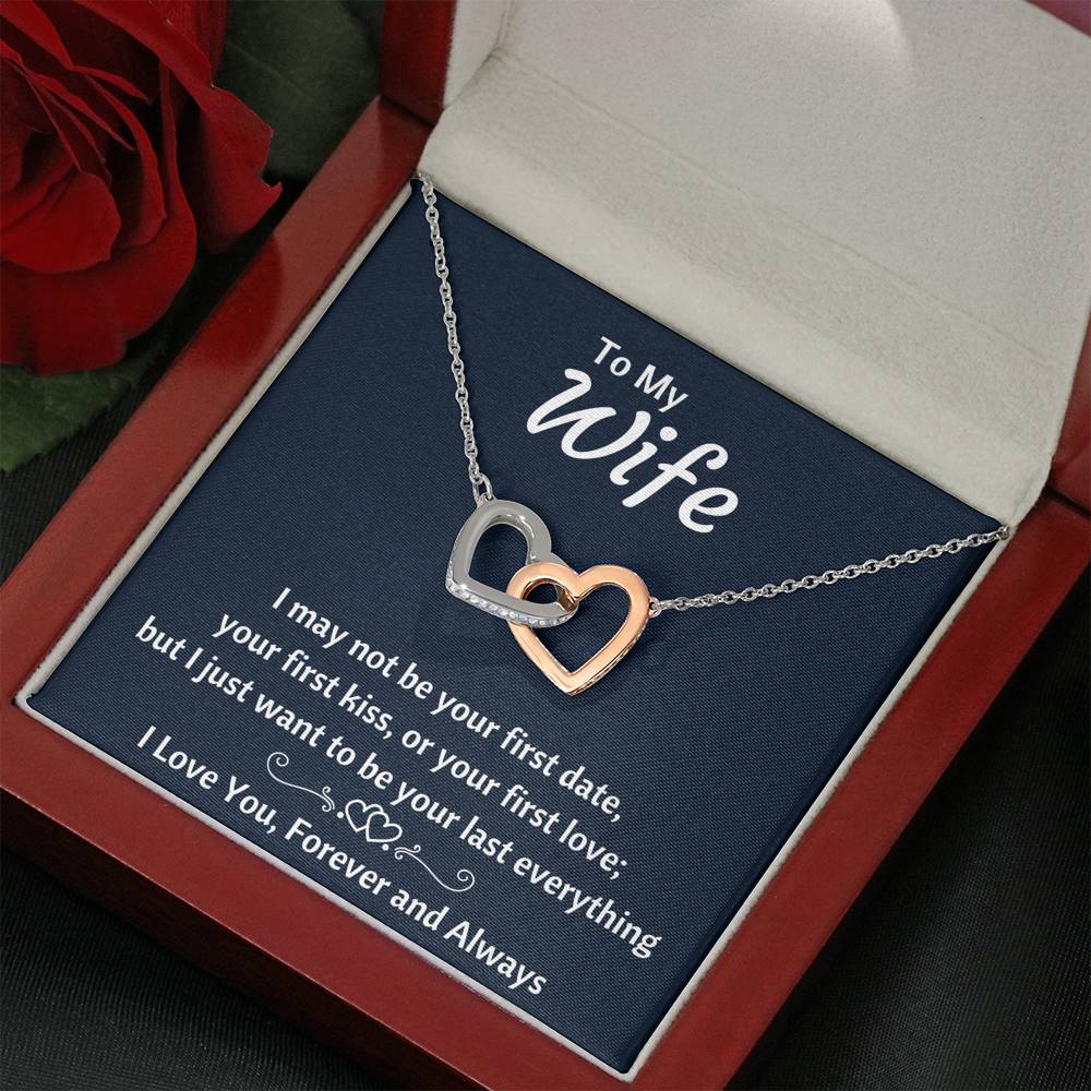 TO MY WIFE "YOUR LAST EVERYTHING" INTERLOCKING NECKLACE GIFT SET - ON CLOUD NINE GIFTS