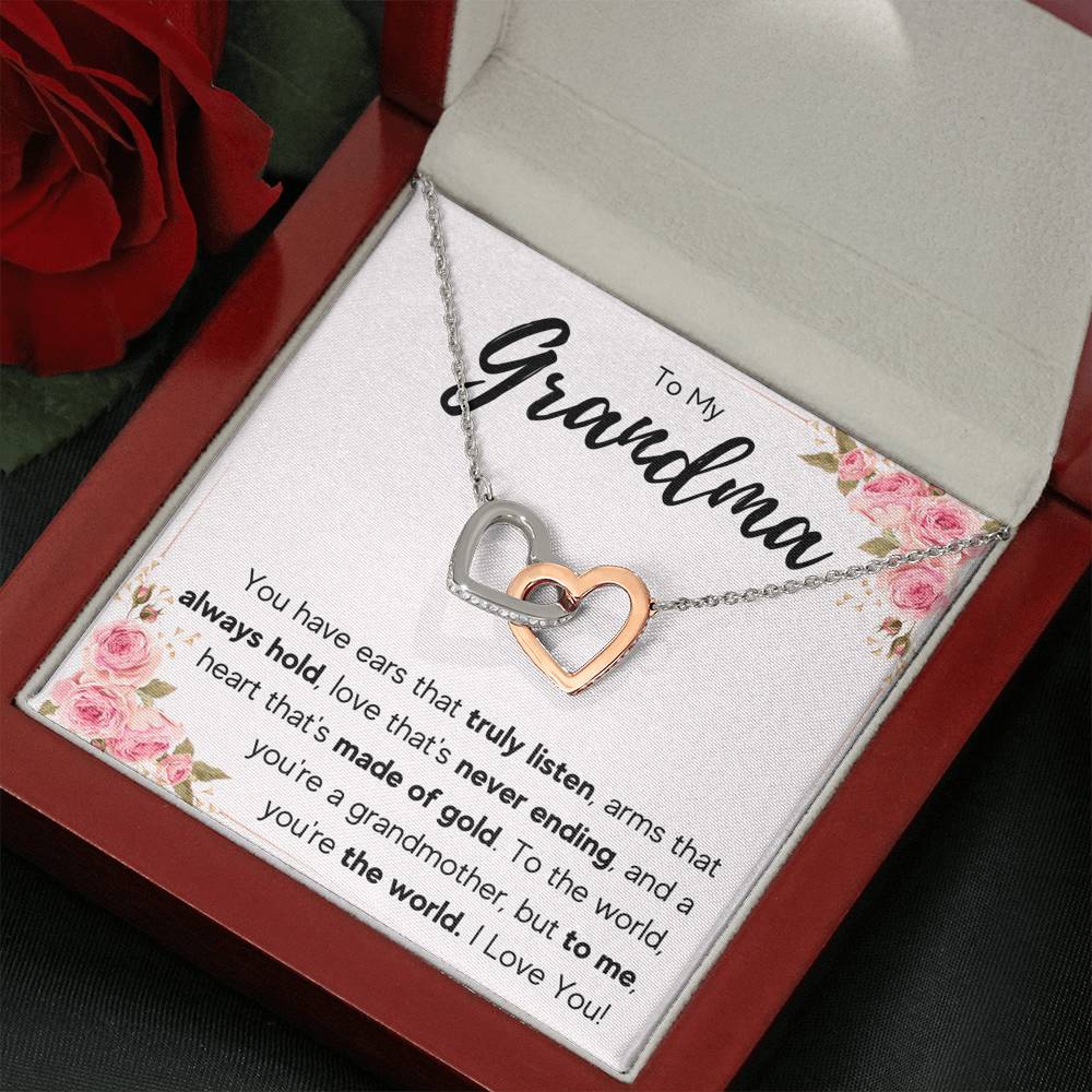 TO MY GRANDMA NEVER ENDING INTERLOCKING NECKLACE GIFT SET - ON CLOUD NINE GIFTS