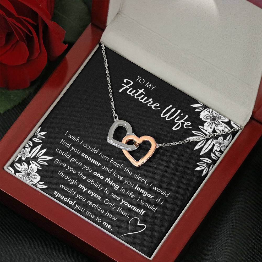 TO MY FUTURE WIFE "FIND YOU SOONER" INTERLOCKING NECKLACE GIFT SET - ON CLOUD NINE GIFTS