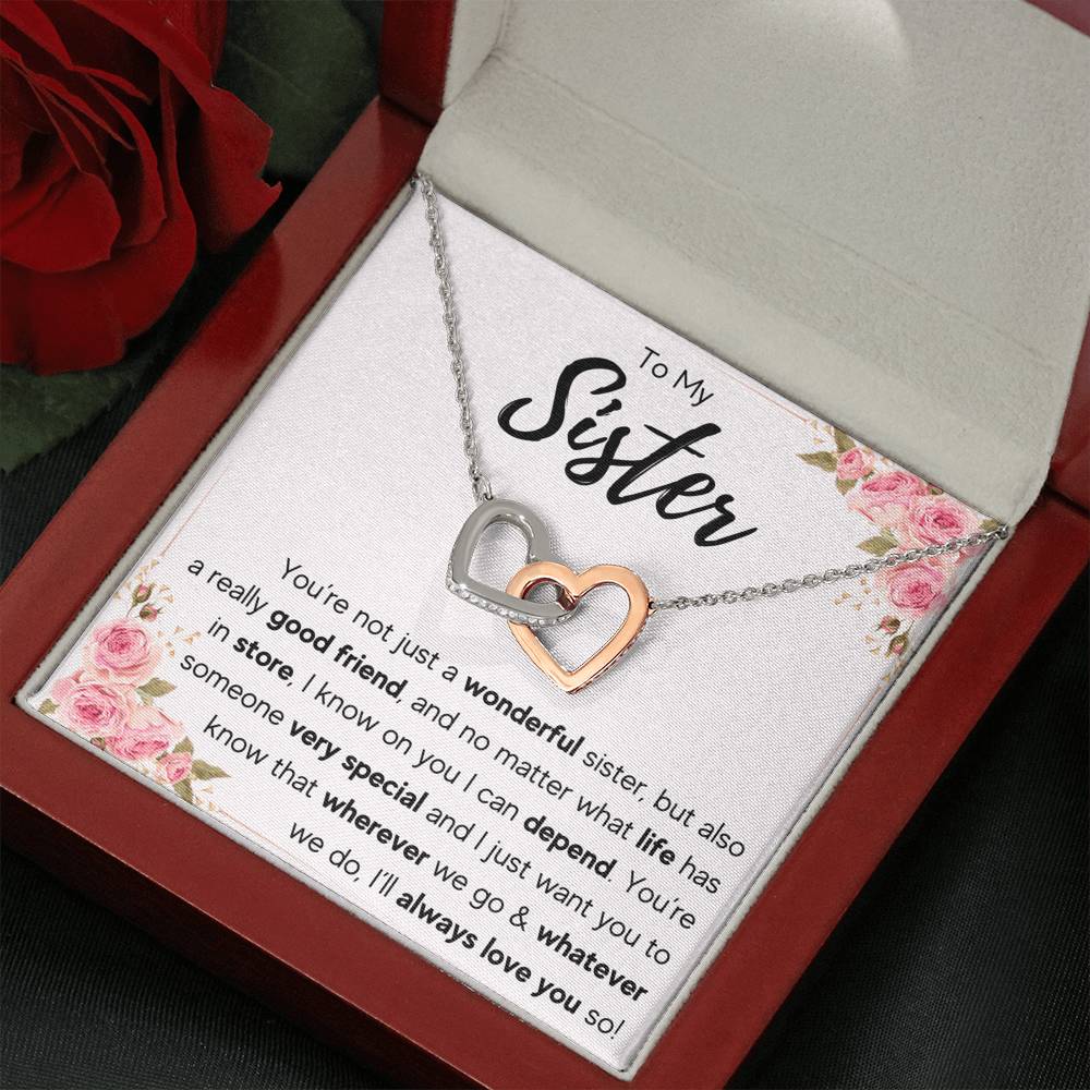 TO MY SISTER LOVE YOU SO INTERLOCKING NECKLACE GIFT SET - ON CLOUD NINE GIFTS