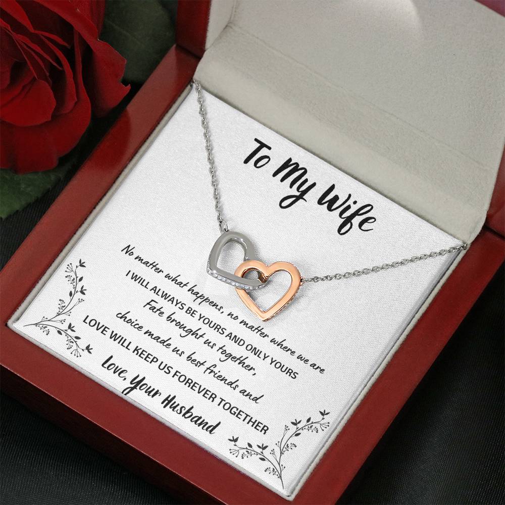 To My Wife "Forever Together" Interlocking Hearts Necklace Gift Set - ON CLOUD NINE GIFTS