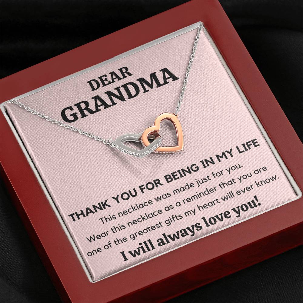 DEAR GRANDMA MY LIFE INTERLOCKING NECKLACE GIFT SET - ON CLOUD NINE GIFTS