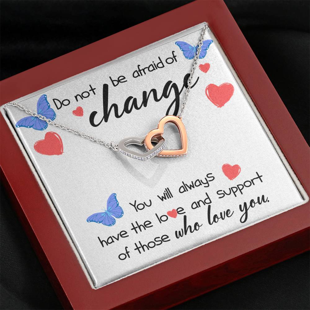 LOVE AND SUPPORT INTERLOCKING HEARTS NECKLACE GIFT SET - ON CLOUD NINE GIFTS