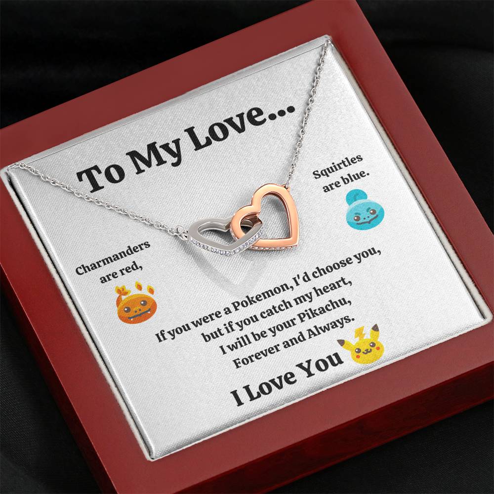 TO MY LOVE "CATCH MY HEART" INTERLOCKING HEARTS NECKLACE GIFT SET - ON CLOUD NINE GIFTS