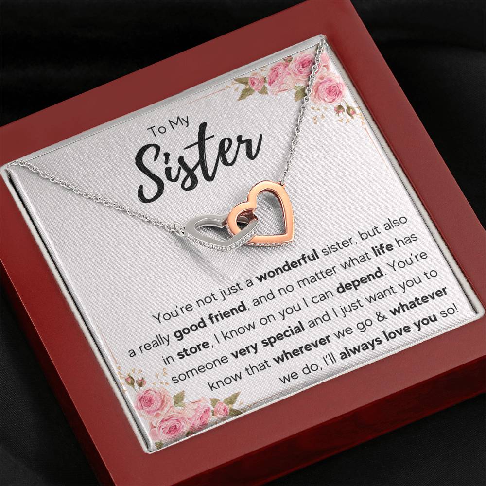 TO MY SISTER LOVE YOU SO INTERLOCKING NECKLACE GIFT SET - ON CLOUD NINE GIFTS