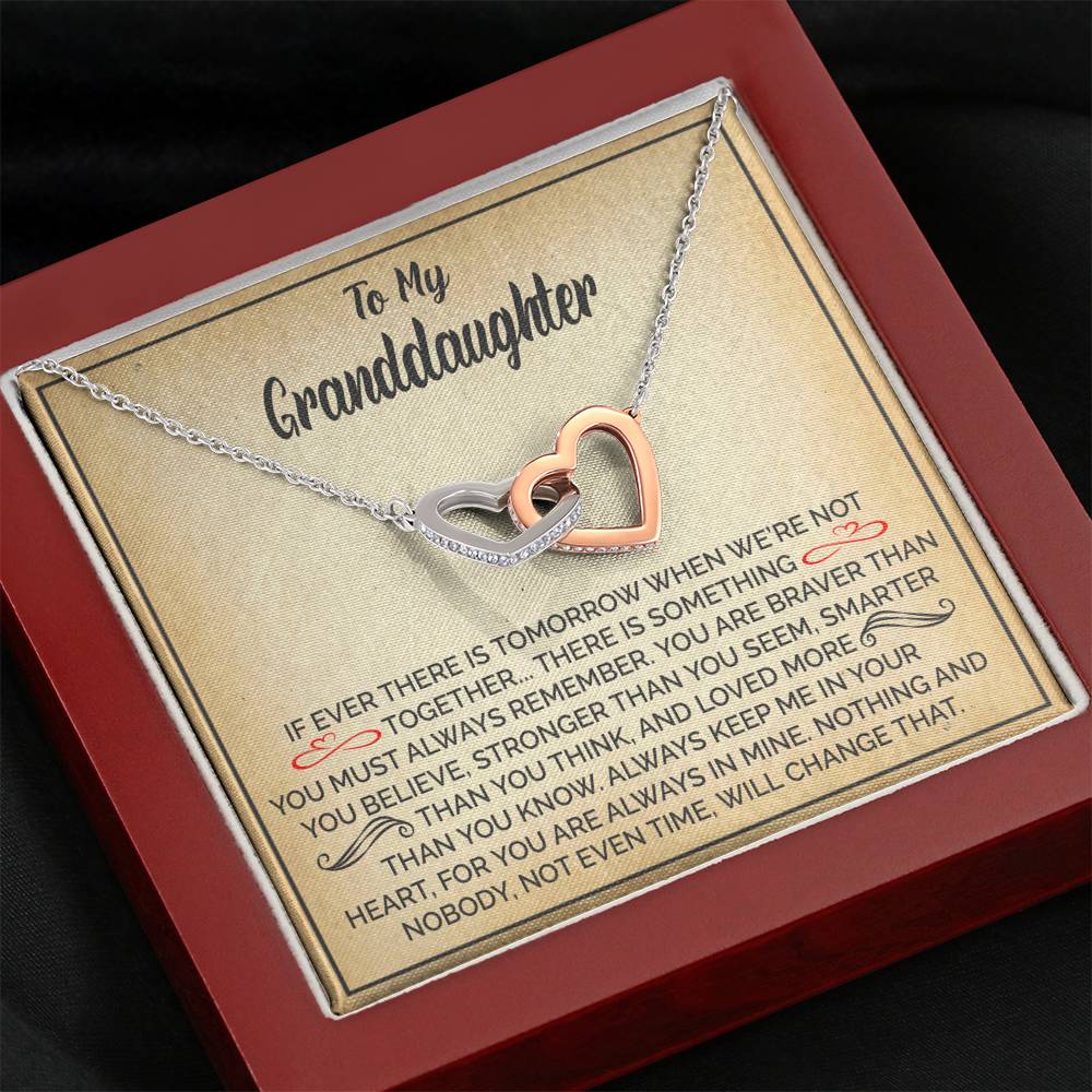 TO MY GRANDDAUGHTER NOT EVEN TIME INTERLOCKING HEARTS NECKLACE GIFT SET - ON CLOUD NINE GIFTS