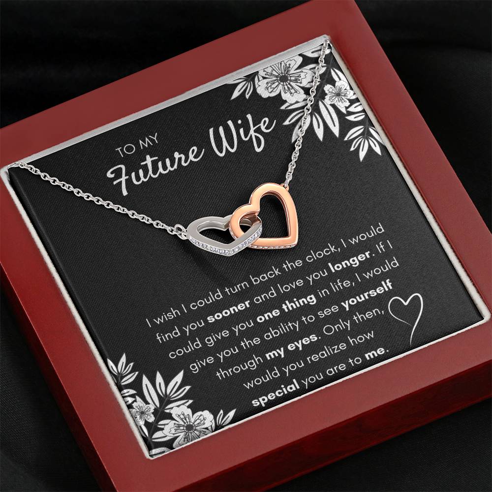 FUTURE WIFE FIND YOU SOONER INTERLOCKING NECKLACE - ON CLOUD NINE GIFTS