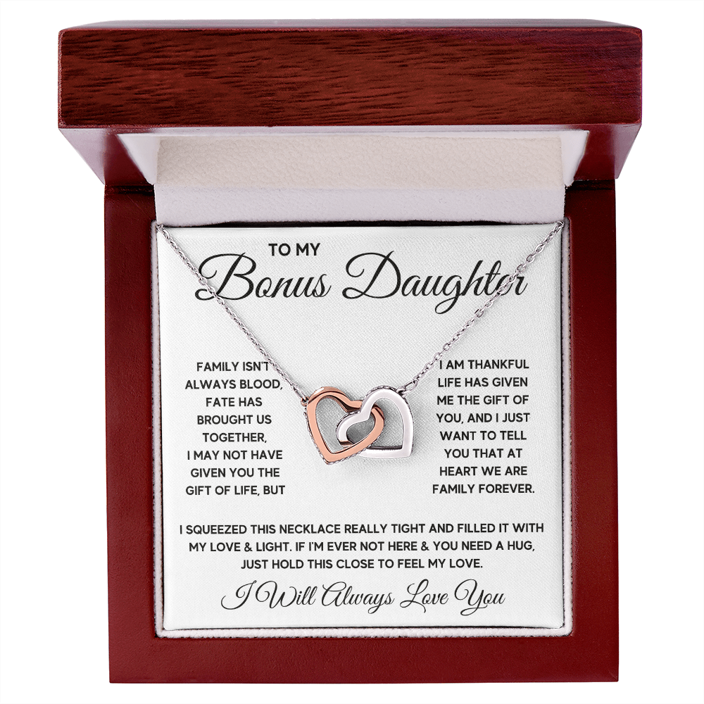 Bonus daughter necklace, stepdaughter gifts from stepdad, step daughter from stepmom, gift for step daughter - ON CLOUD NINE GIFTS