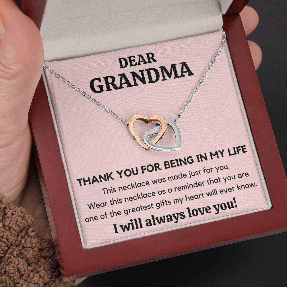 DEAR GRANDMA MY LIFE INTERLOCKING NECKLACE GIFT SET - ON CLOUD NINE GIFTS