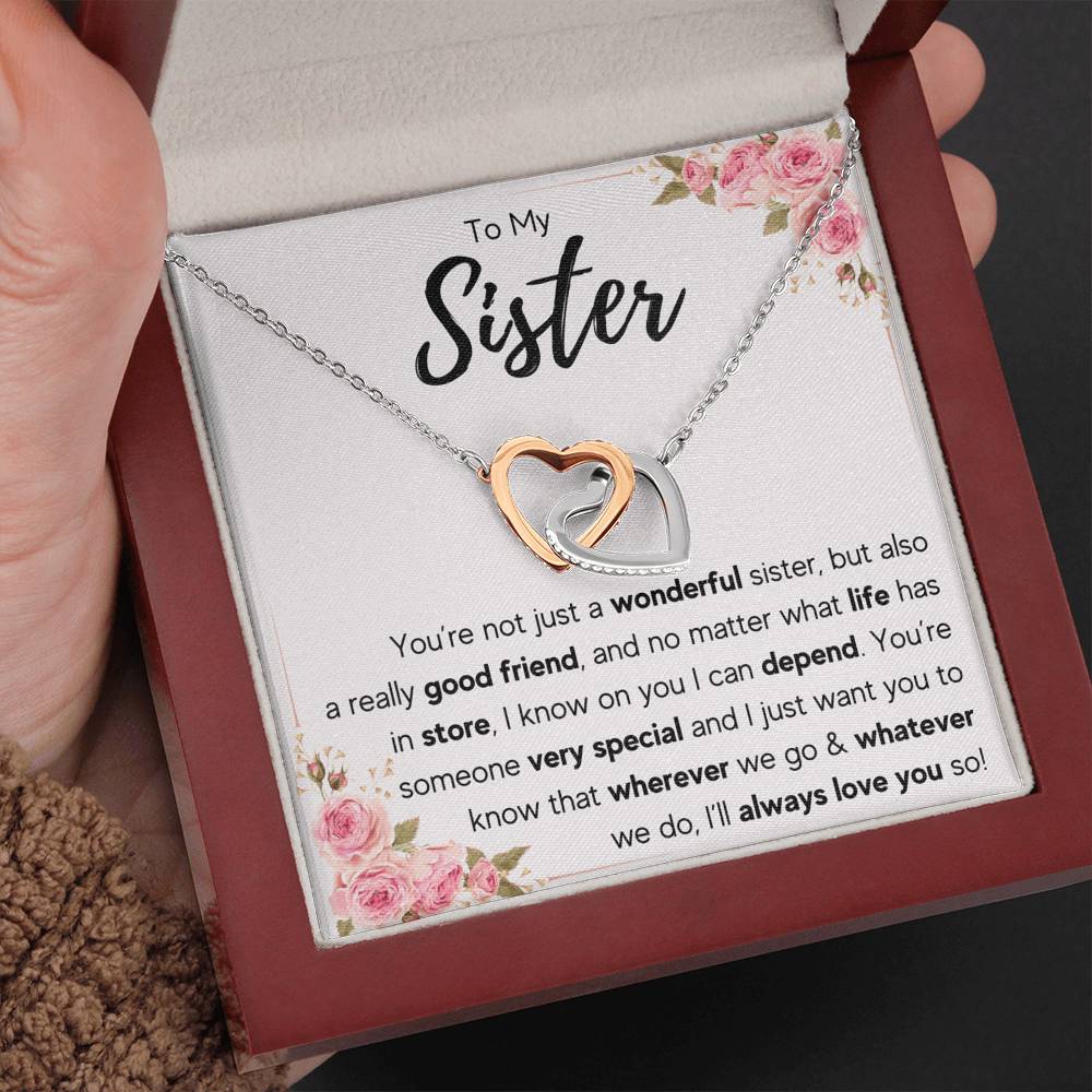 TO MY SISTER LOVE YOU SO INTERLOCKING NECKLACE GIFT SET - ON CLOUD NINE GIFTS