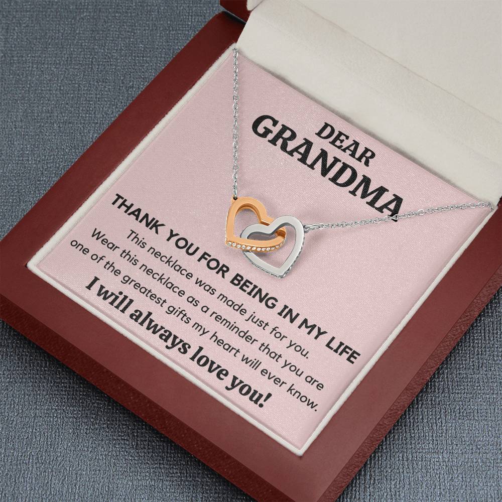 DEAR GRANDMA MY LIFE INTERLOCKING NECKLACE GIFT SET - ON CLOUD NINE GIFTS