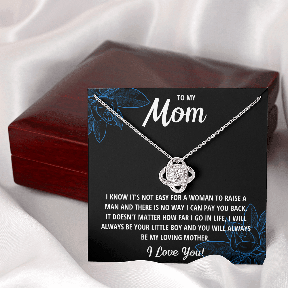 MOM LITTLE BOY BLUE LOVE KNOT NECKLACE GIFT SET - ON CLOUD NINE GIFTS