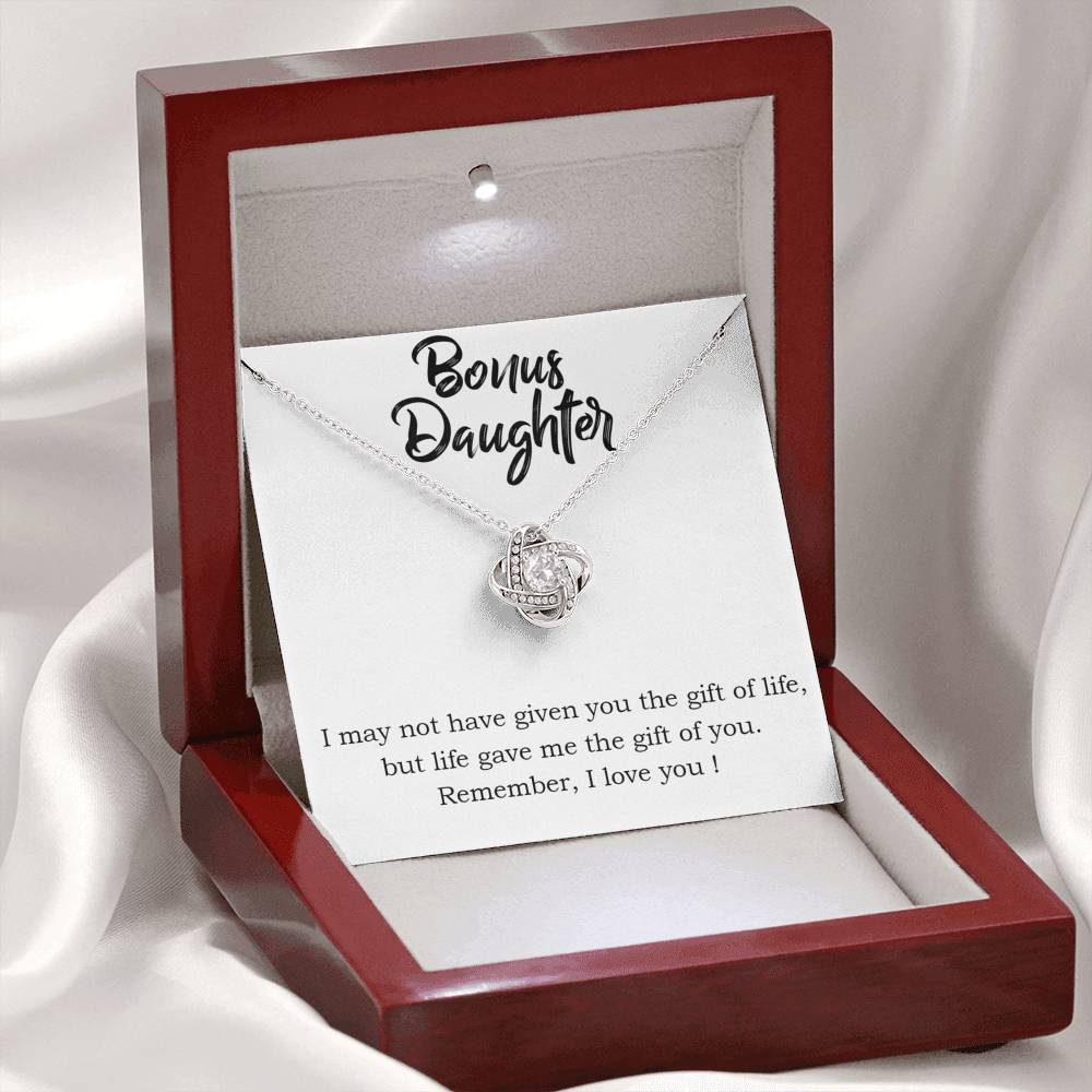 BONUS DAUGHTER "THE GIFT OF YOU" LOVE KNOT NECKLACE GIFT SET - ON CLOUD NINE GIFTS